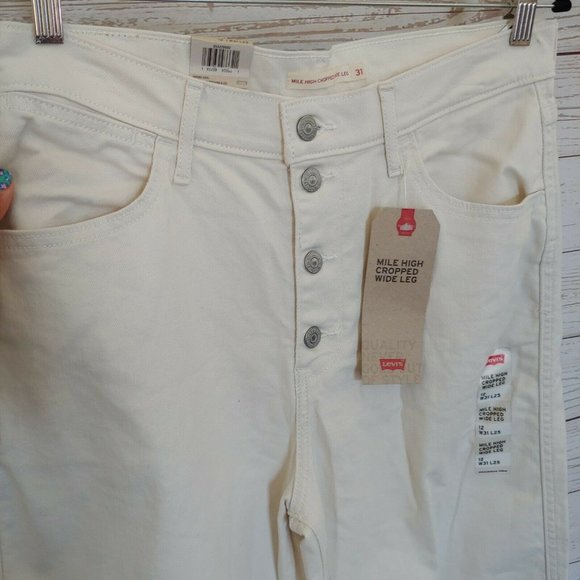 ❤️SOLD❤️Levi's Women's Mile High Cropped Wide Leg - Picture 6 of 12